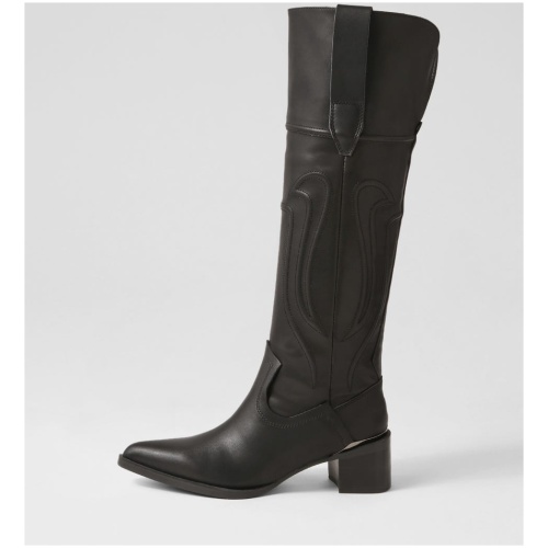 Therapy Dynasty Th Black Smooth Black Boots Womens Shoes Casual Long Boots