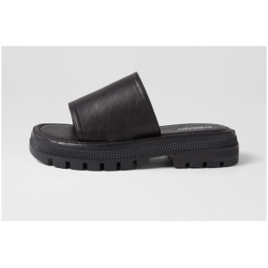 Therapy Raid Th Black Smooth Black Sandals Womens Shoes Casual Sandals Flat Sandals