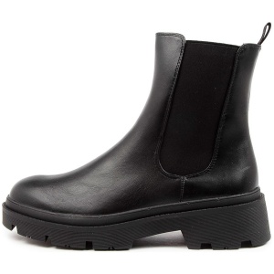 Therapy Threadbo Th Black Smooth Black Boots Womens Shoes Casual Ankle Boots