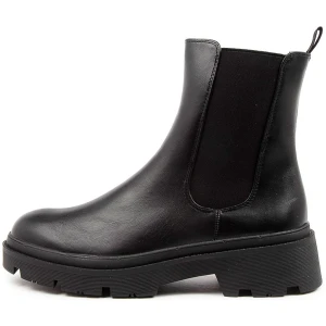 Therapy Threadbo Th Black Smooth Black Boots Womens Shoes Casual Ankle Boots