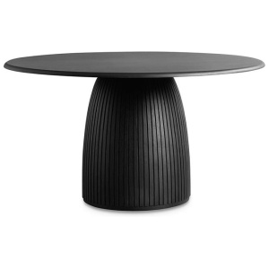 Tonya 1.4m Round Dining Table - Full Black by Interior Secrets - AfterPay Available