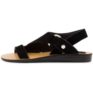 Top End Risa To Black Suede Black Sandals Womens Shoes Sandals Flat Sandals