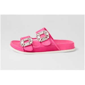Top End Toastey To Hot Pink Leather Mesh Hot Pink Sandals Womens Shoes Casual Sandals Flat Sandals