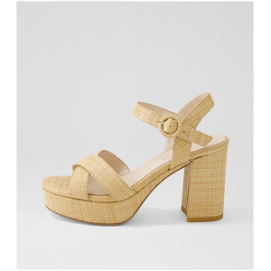 Top End Vostie To Camel Syn Raffia Camel Sandals Womens Shoes Casual Heeled Sandals