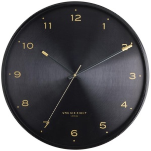 Trae 40cm Wall Clock - Black by Interior Secrets - AfterPay Available