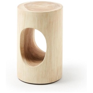 Trai Solid Mungur Timber Round Side Table by Interior Secrets - AfterPay Available
