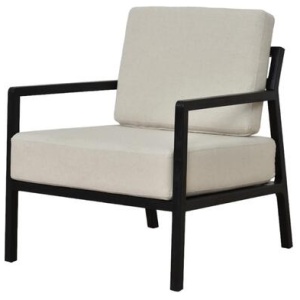 Trenton Black Elm Armchair - Light Beige by Interior Secrets - AfterPay Available