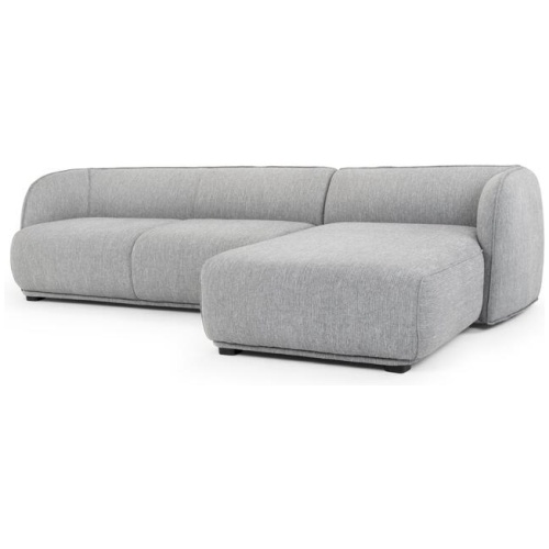 Troy 3 Seater Right Chaise Fabric Sofa - Graphite Grey by Interior Secrets - AfterPay Available