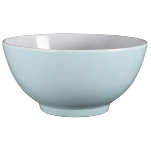 Two-tone Melamine Bowl Duck Egg Size 15X15X7.5cm in Blue by Serroni