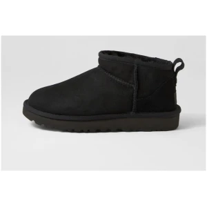 Ugg Ultra Mini Uu Black Sheepskin Black Boots Womens Shoes Comfort Ankle Boots