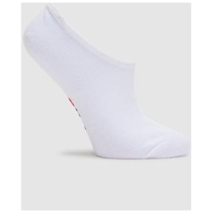 Unisex No Show Socks 3pk - WHITE - WHITE