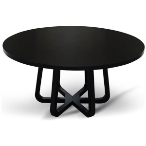 Vanya 1.5m Round Dining Table - Full Black by Interior Secrets - AfterPay Available