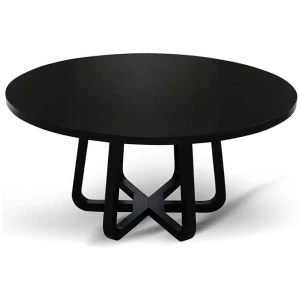Vanya 1.5m Round Dining Table - Full Black by Interior Secrets - AfterPay Available
