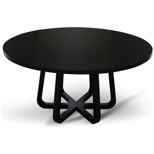 Vanya 1.5m Round Dining Table - Full Black by Interior Secrets - AfterPay Available