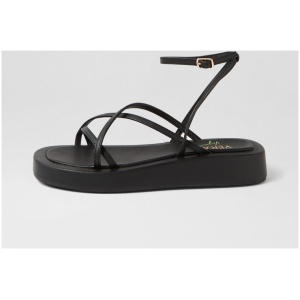 Verali Bondi Ve Black Smooth Black Sandals Womens Shoes Casual Sandals Flat Sandals
