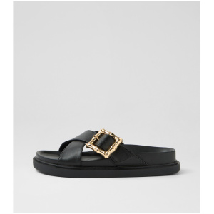 Verali Bradford Ve Black Smooth Black Sandals Womens Shoes Casual Sandals Flat Sandals
