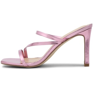 Verali Kipper Ve Pink Metallic Smooth Pink Metallic Sandals Womens Shoes Casual Heeled Sandals