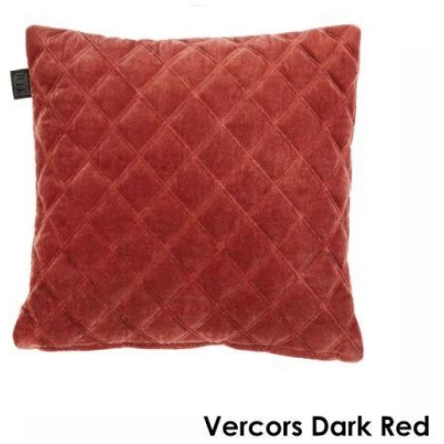 Vercors Cotton Dark Red Cushion by Bedding House