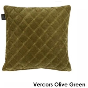 Vercors Cotton Olive Green Cushion by Bedding House