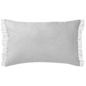 Vintage Design Homewares Dove Grey French Linen Filled Cushion Oblong - 35cm x 55cm