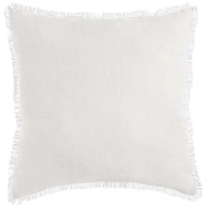Vintage Design Homewares White French Linen Filled Cushion Square - 55cm x 55cm