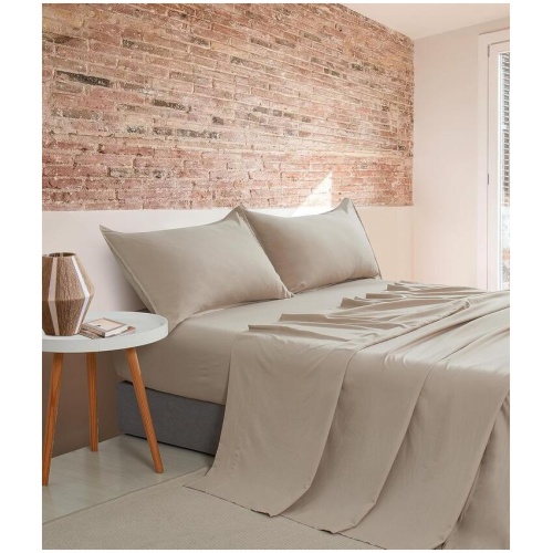 Vintage Washed Microfibre Sheet Set with 1 Pillowcase - Linen - Single