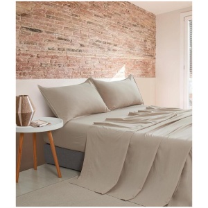 Vintage Washed Microfibre Sheet Set with 2 Pillowcases - Linen - Queen