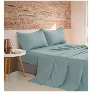 Vintage Washed Microfibre Sheet Set with 2 Pillowcases - Seafoam - Queen