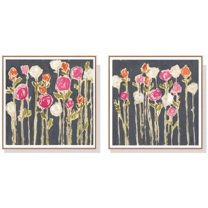 Wall Art 100cmx100cm Laurels Lollies 2 Sets Wood Frame Canvas
