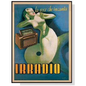 Wall Art 100cmx150cm Irradio Cinzano Black Frame Canvas