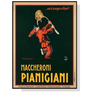 Wall Art 100cmx150cm Maccheroni Pianiciani Black Frame Canvas