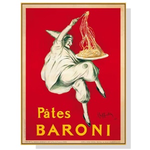 Wall Art 100cmx150cm Pates Baroni Pasta Gold Frame Canvas