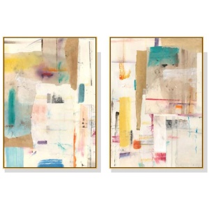 Wall Art 100cmx150cm Sonder By Jean Kenna 2 Sets Gold Frame Canvas