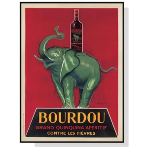 Wall Art 90cmx135cm Bourdou Black Frame Canvas