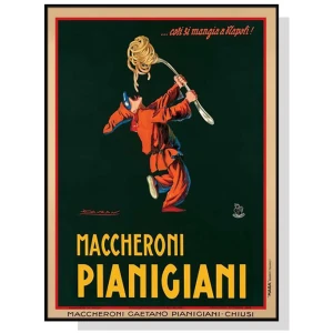 Wall Art 90cmx135cm Maccheroni Pianiciani Black Frame Canvas