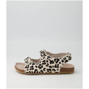 Walnut Bec Sandal Wa Ginger Leopard Canvas Ginger Leopard Sandals Womens Shoes Casual Sandals Flat Sandals