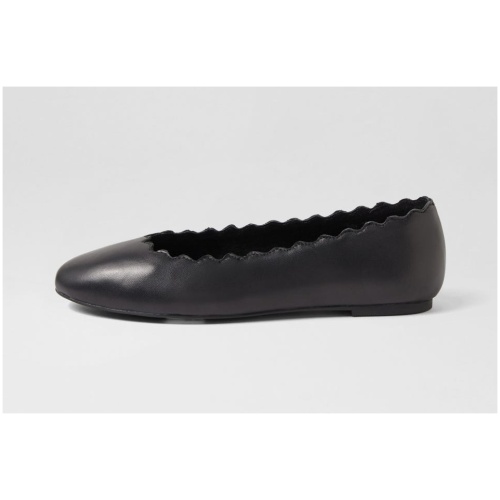Walnut Billy Ballet Wa Black Leather Black Shoes Womens Shoes Casual Flat Shoes