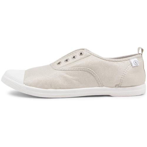 Walnut Euro Plimsole Metallic Silver Canvas Metallic Silver Sneakers Womens Shoes Comfort Casual Sneakers