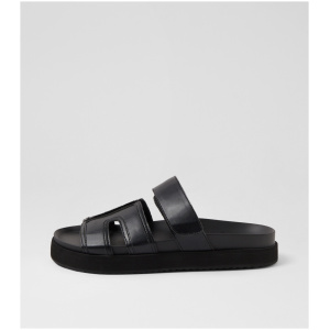 Walnut Mira Slide Wa Black Smooth Black Sandals Womens Shoes Casual Sandals Flat Sandals
