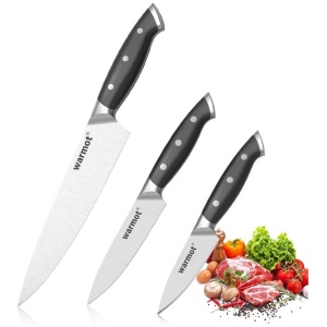 Warmot 3-Piece High Carbon Stainless Steel Ultra Chef Knife Set with Gift Box (317-3)