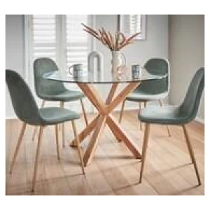Waverley 4 Seater Dining Set With Samba Chairs Green