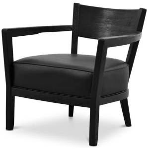 Wendell PU Armchair - Full Black by Interior Secrets - AfterPay Available
