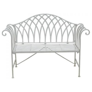 White Lavinia Iron Outdoor Bench