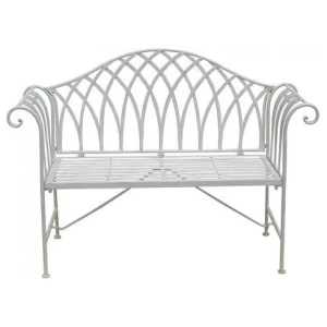 White Lavinia Iron Outdoor Bench