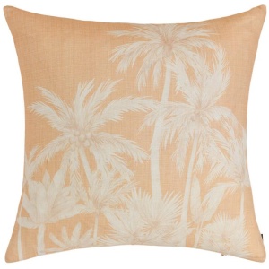 Wild Tropics Nude Linen Cushion - 50x50cm