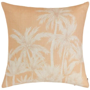 Wild Tropics Nude Linen Cushion - 50x50cm