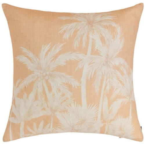 Wild Tropics Nude Linen Cushion - 50x50cm
