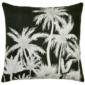 Wild Tropics Olive Linen Cushion - 50x50cm