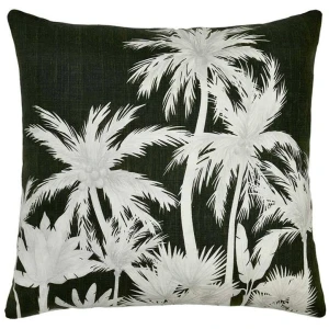 Wild Tropics Olive Linen Cushion - 50x50cm