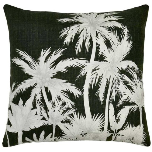 Wild Tropics Olive Linen Cushion - 50x50cm